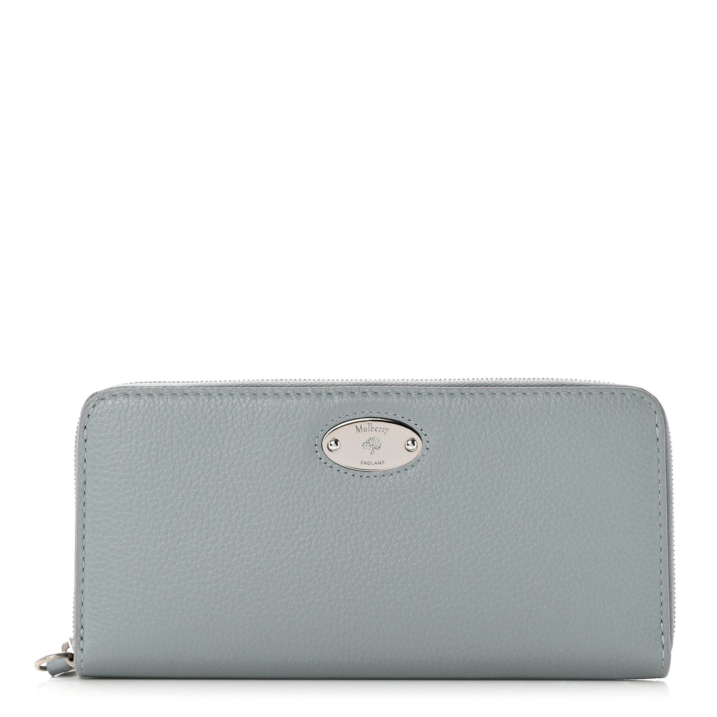 Micro Classic Grain Plaque 8 Credit Card Zip Wallet Cloud
