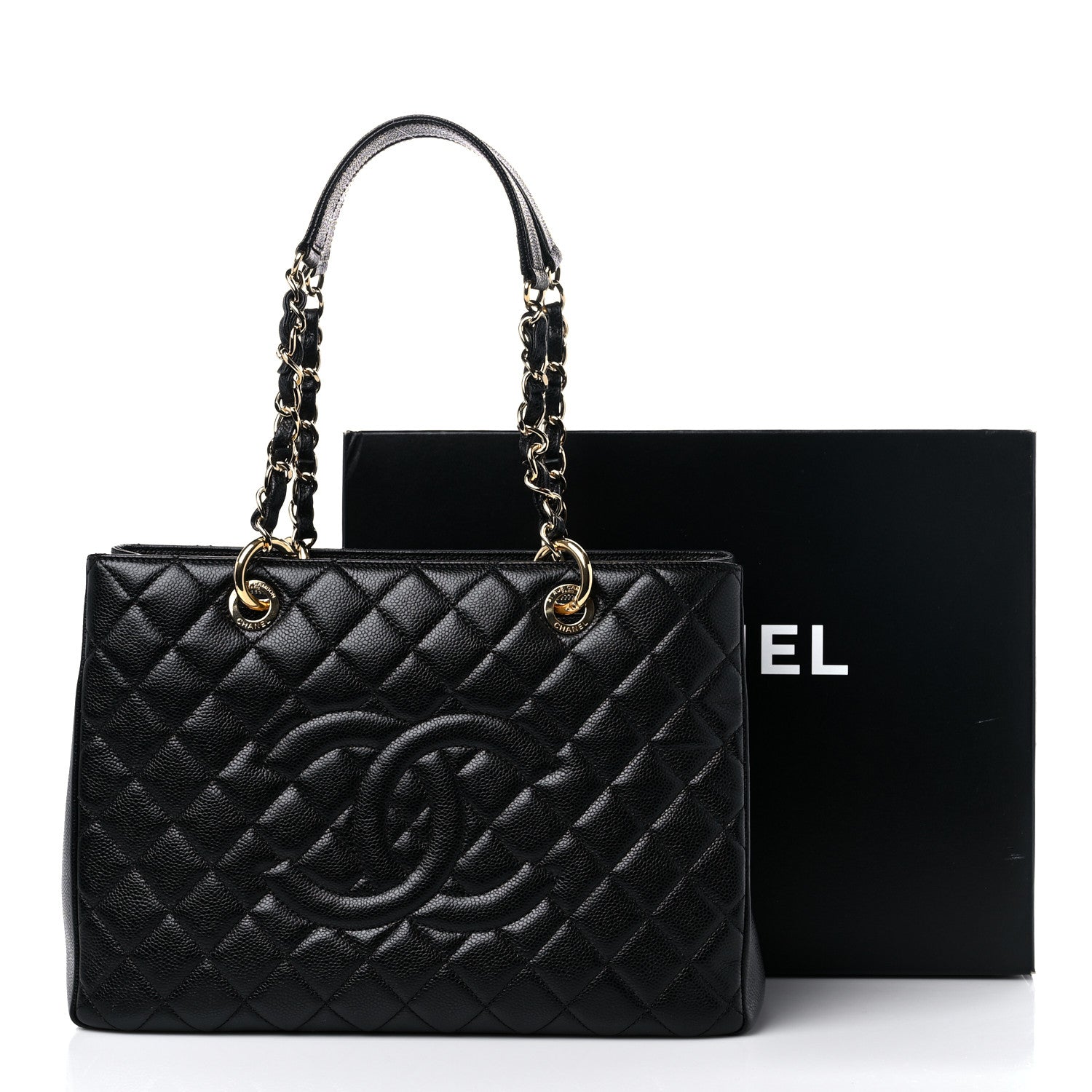 Chanel Caviar Quilted Grand Shopping Tote GST Black 10 of 10