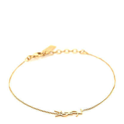 Saint Laurent Brass Monogram Charm Bracelet 1 of 6