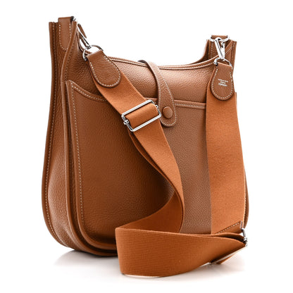 Hermes Taurillon Clemence Evelyne III PM Gold 3 of 14