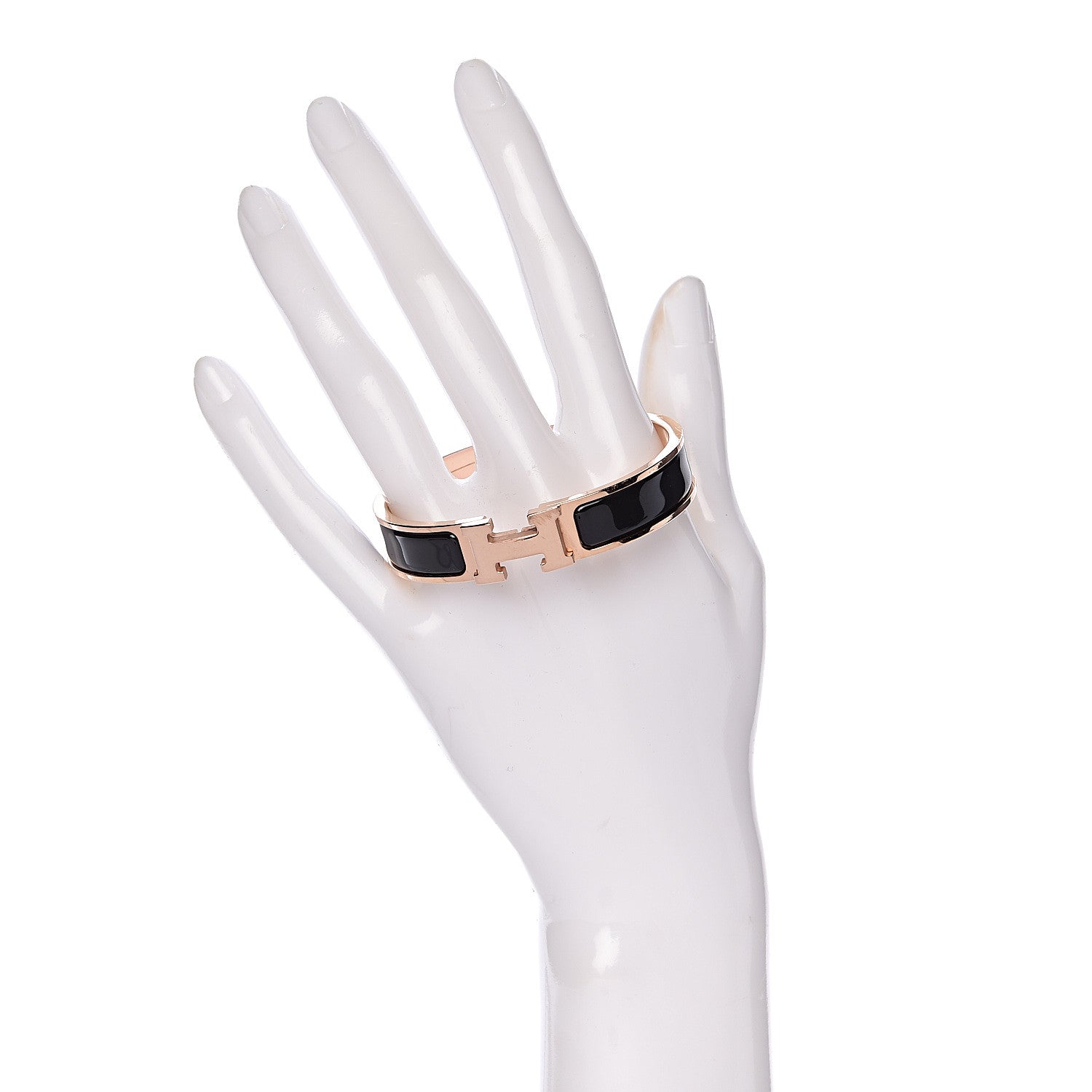 Hermes Enamel Narrow Clic Clac H Bracelet PM Black 2 of 6
