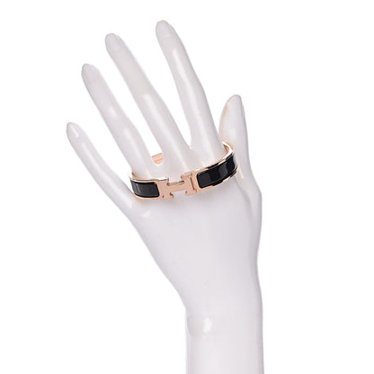 Hermes Enamel Narrow Clic Clac H Bracelet PM Black 2 of 6