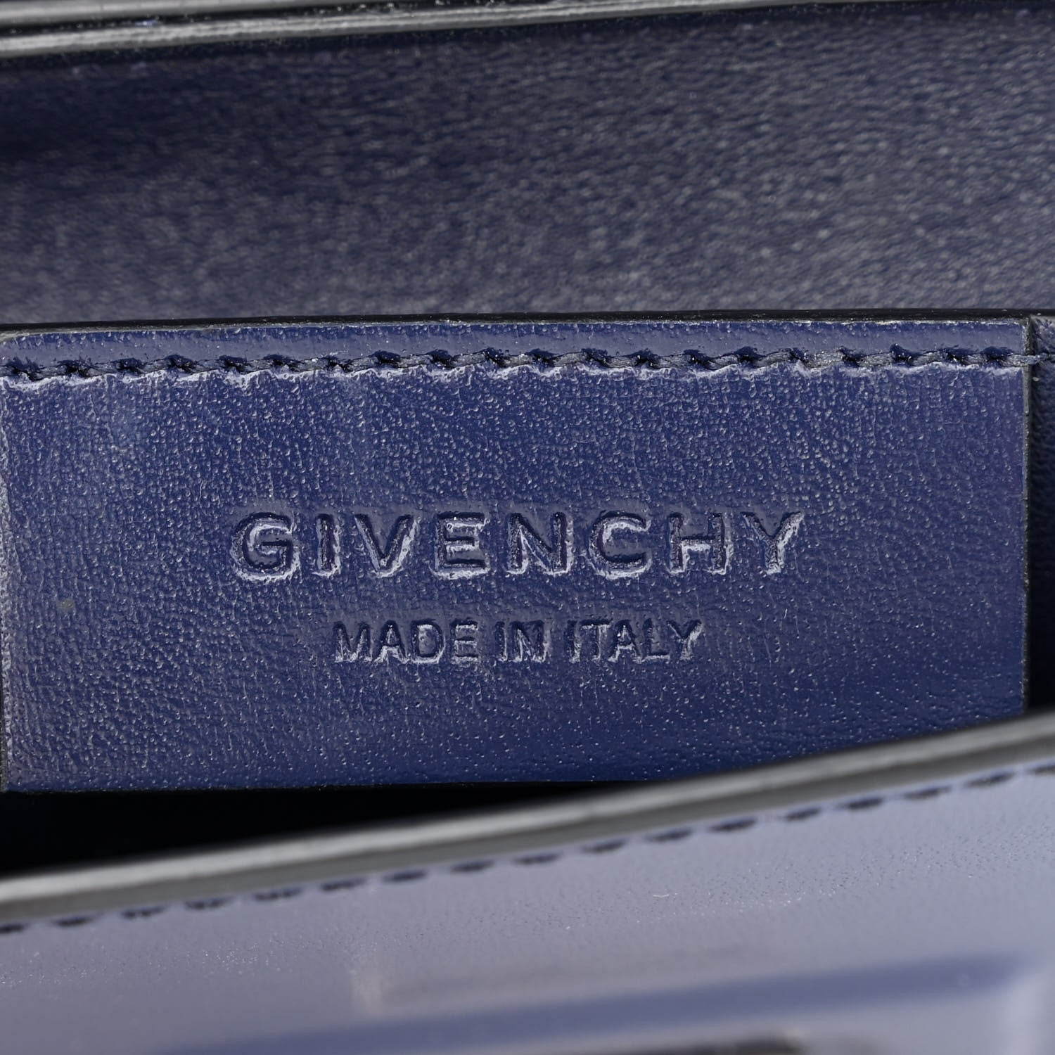 Givenchy Calfskin Bow Cut Chain Wallet Navy 6 of 10