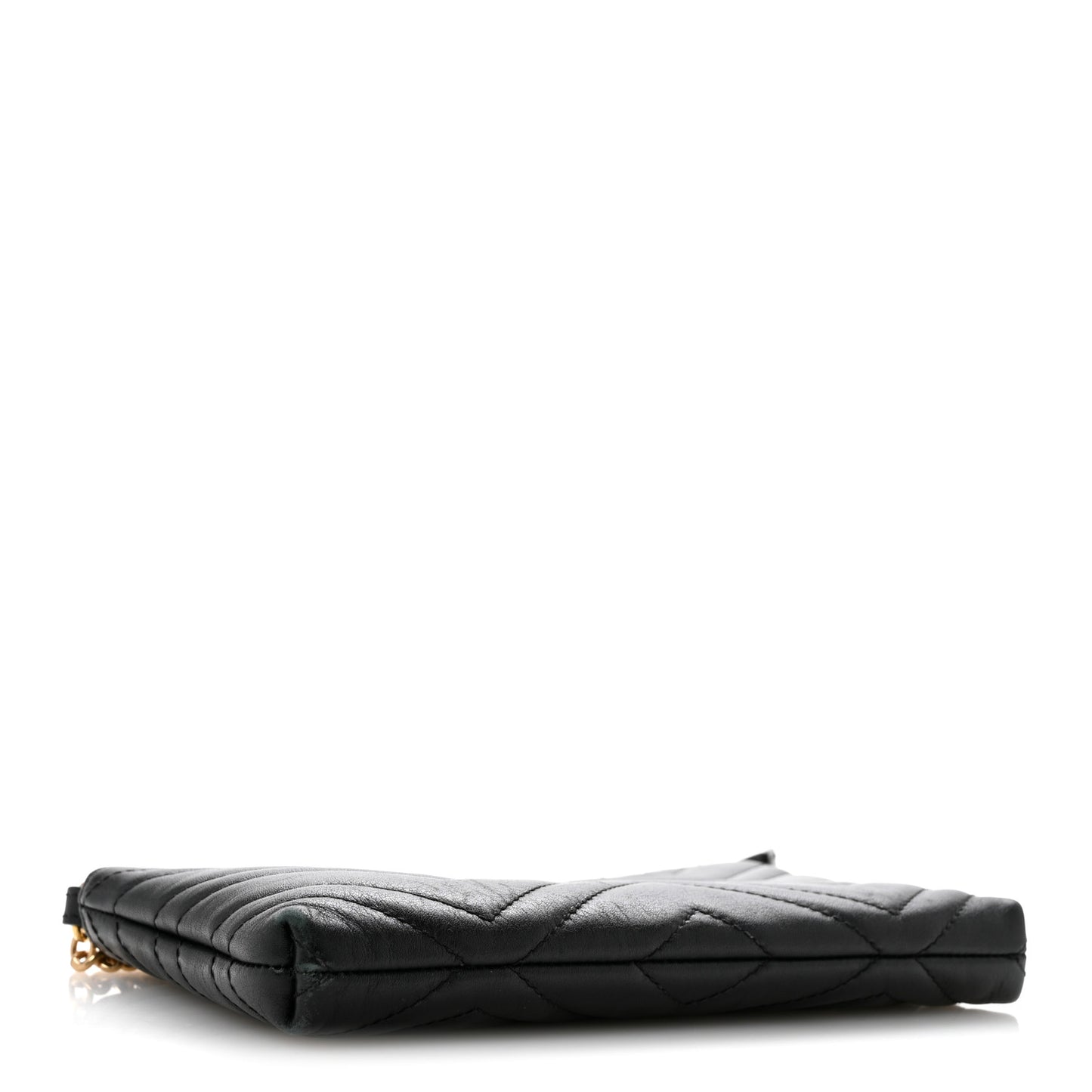 Calfskin Matelasse Mini GG Marmont Chain Bag Black
