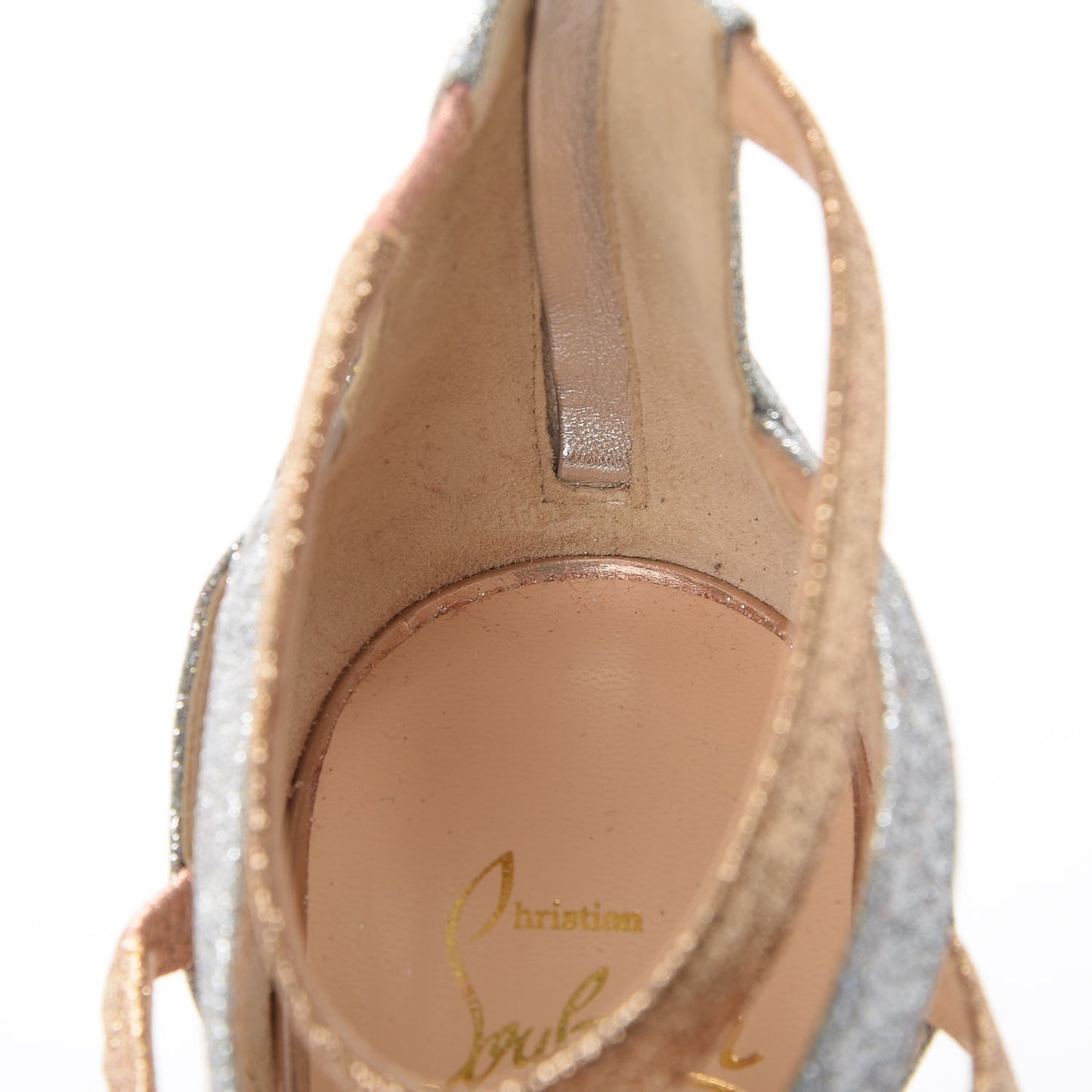 Mini Glitter Mariniere 100 Cage Sandals 39 Poudre Silver