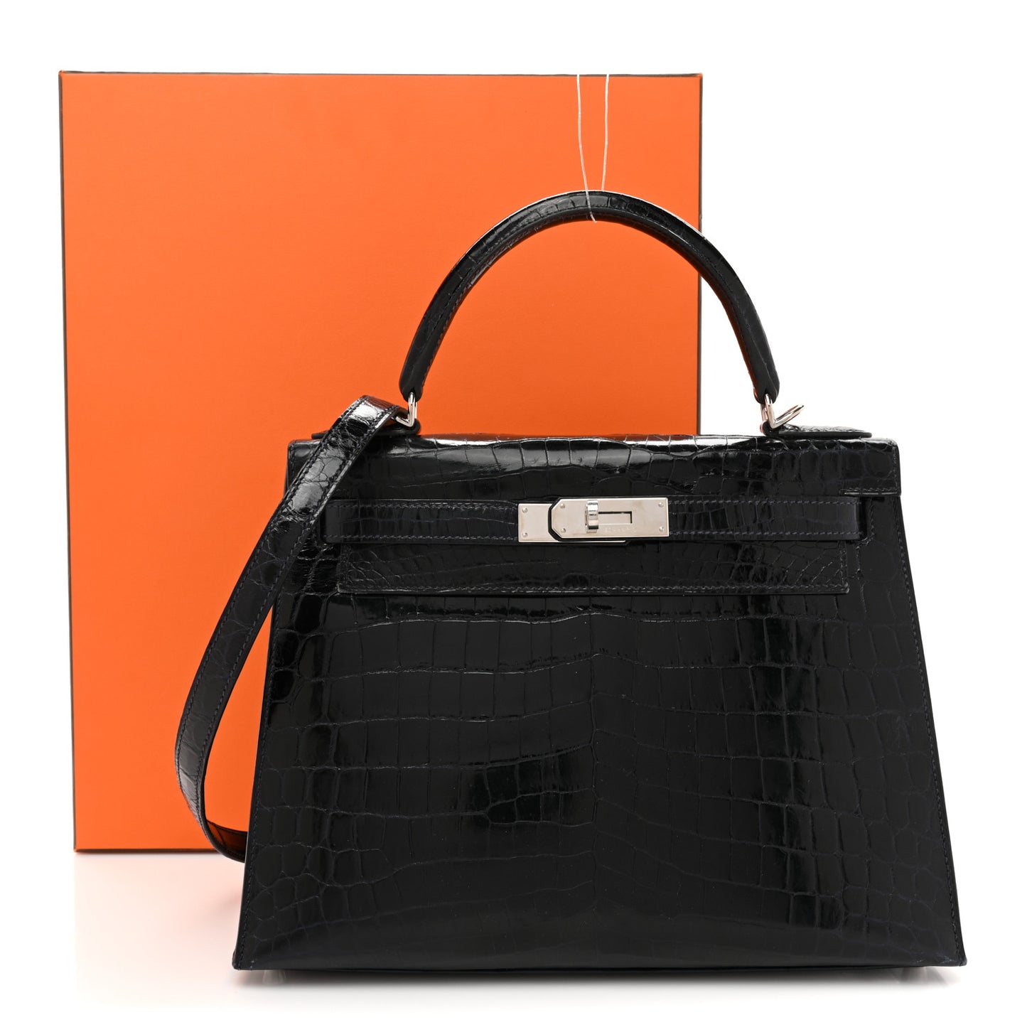 Shiny Niloticus Crocodile Kelly Sellier 28 Bleu Abysse