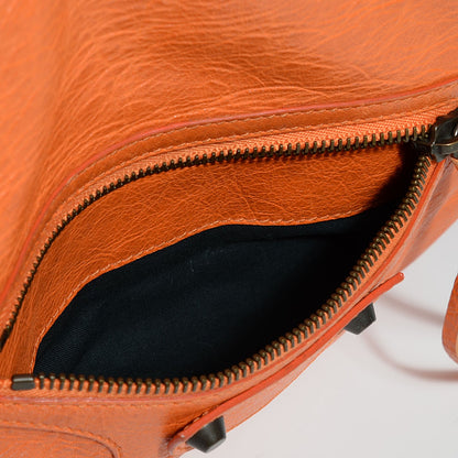 Balenciaga Agneau Large Premier Clutch Tangerine 9 of 10