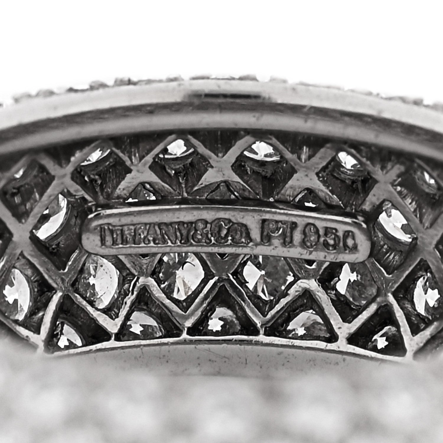 Tiffany Platinum Diamond Five Row Etoile Band Ring 50 5.5 4 of 4