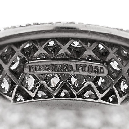 Tiffany Platinum Diamond Five Row Etoile Band Ring 50 5.5 4 of 4