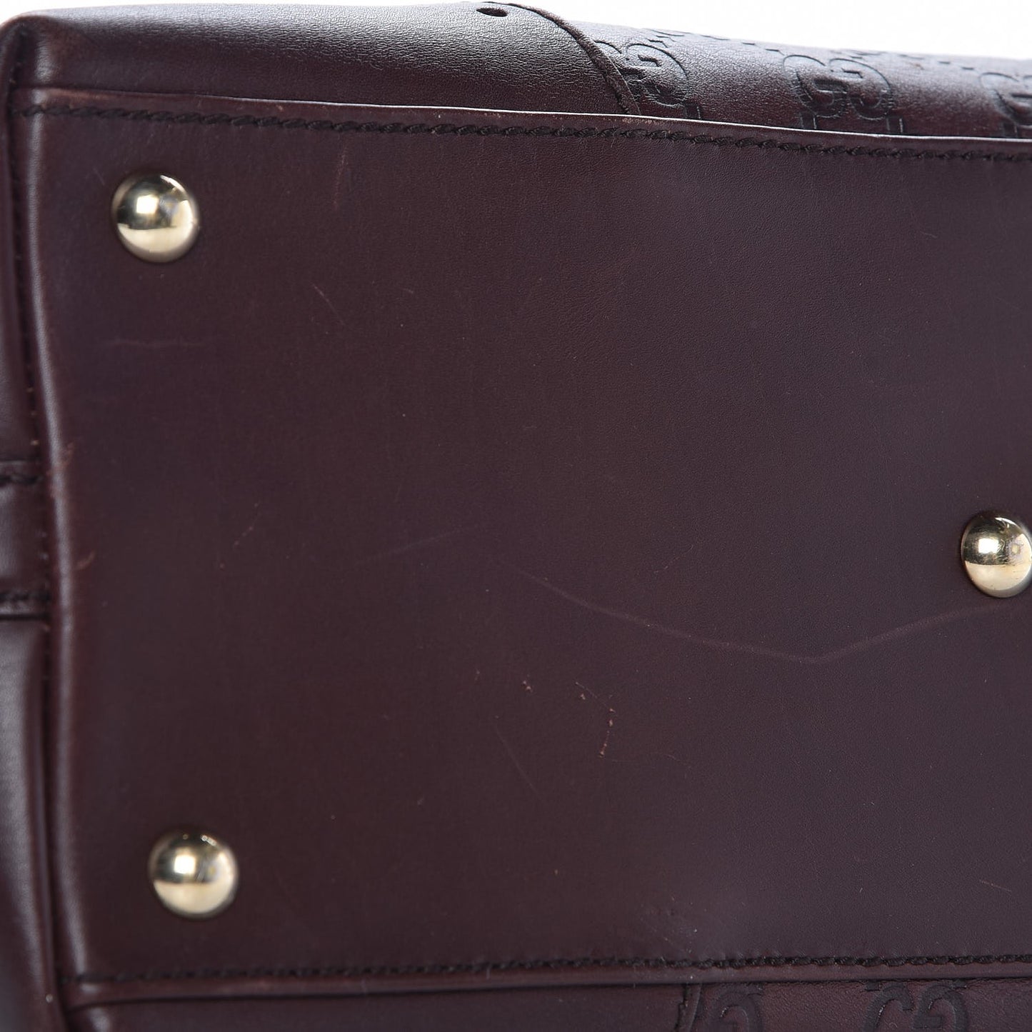 Guccissima Large Punch Tote Chocolate Brown