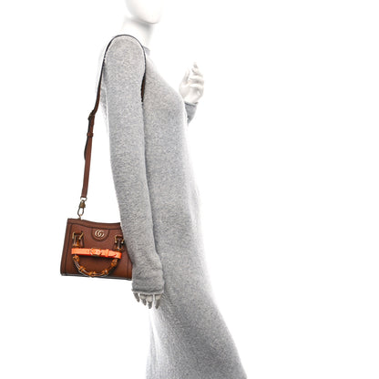 Gucci Wonka Grain Calfskin Mini Diana Tote Bag Cuir Orange Fluo 2 of 10