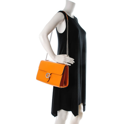 Gucci Moon Calfskin Medium Interlocking Shoulder Bag Curcuma 2 of 7