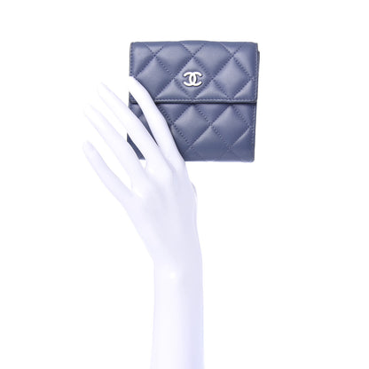 Chanel Lambskin Quilted Compact French Flap Wallet Lavender 2 of 10