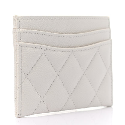 Chanel Caviar Quilted Card Holder White 3 of 8