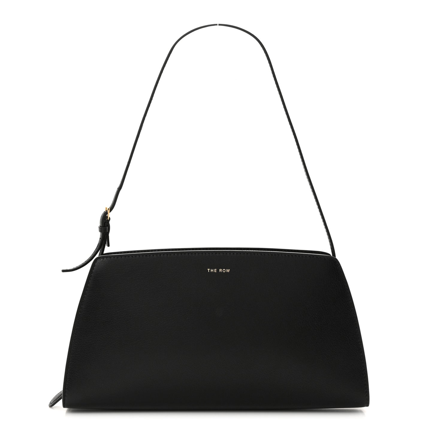 Saddle Calfskin Dalia Baguette Shoulder Bag Black
