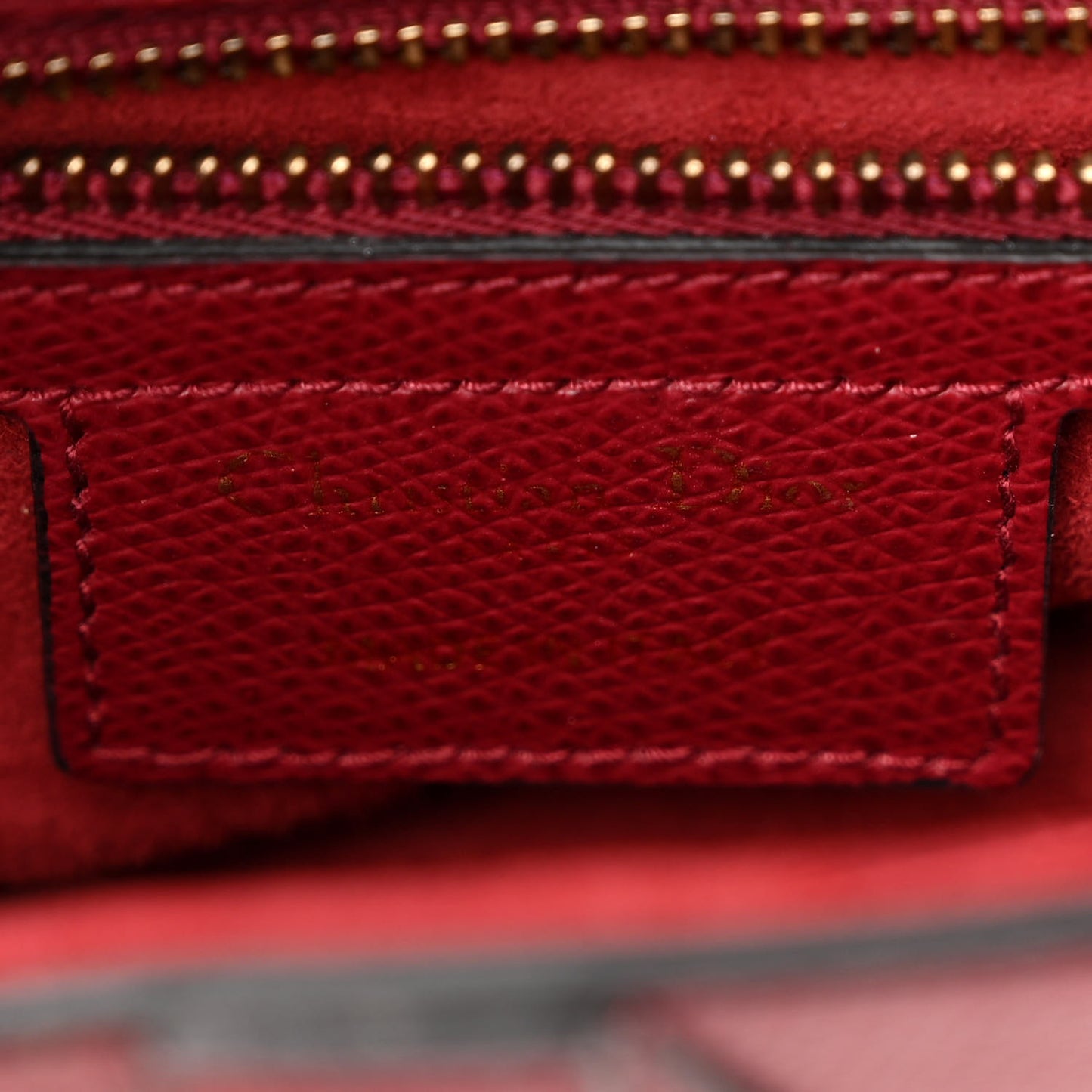 Grained Calfskin Saddle Bag Red