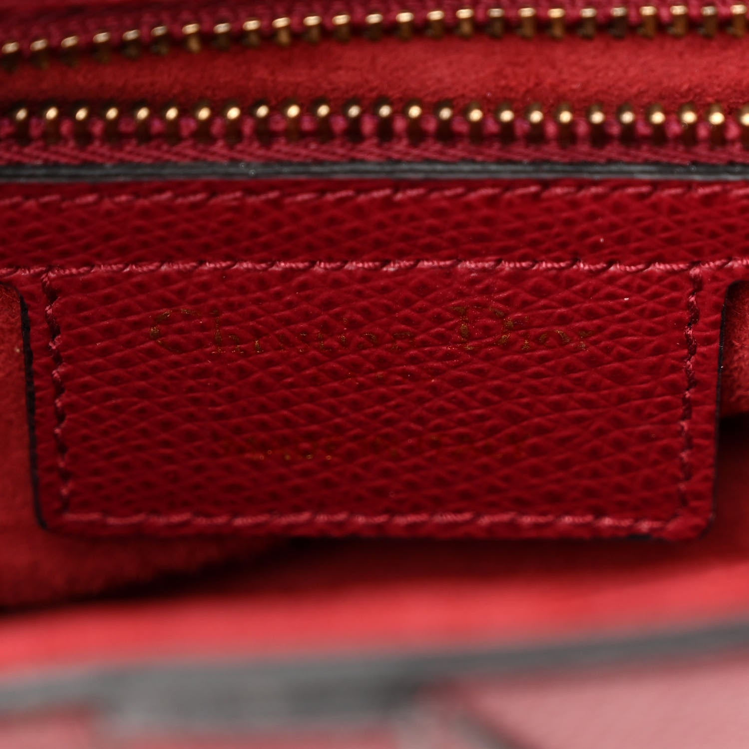 Christian Dior Grained Calfskin Saddle Bag Red 6 of 9