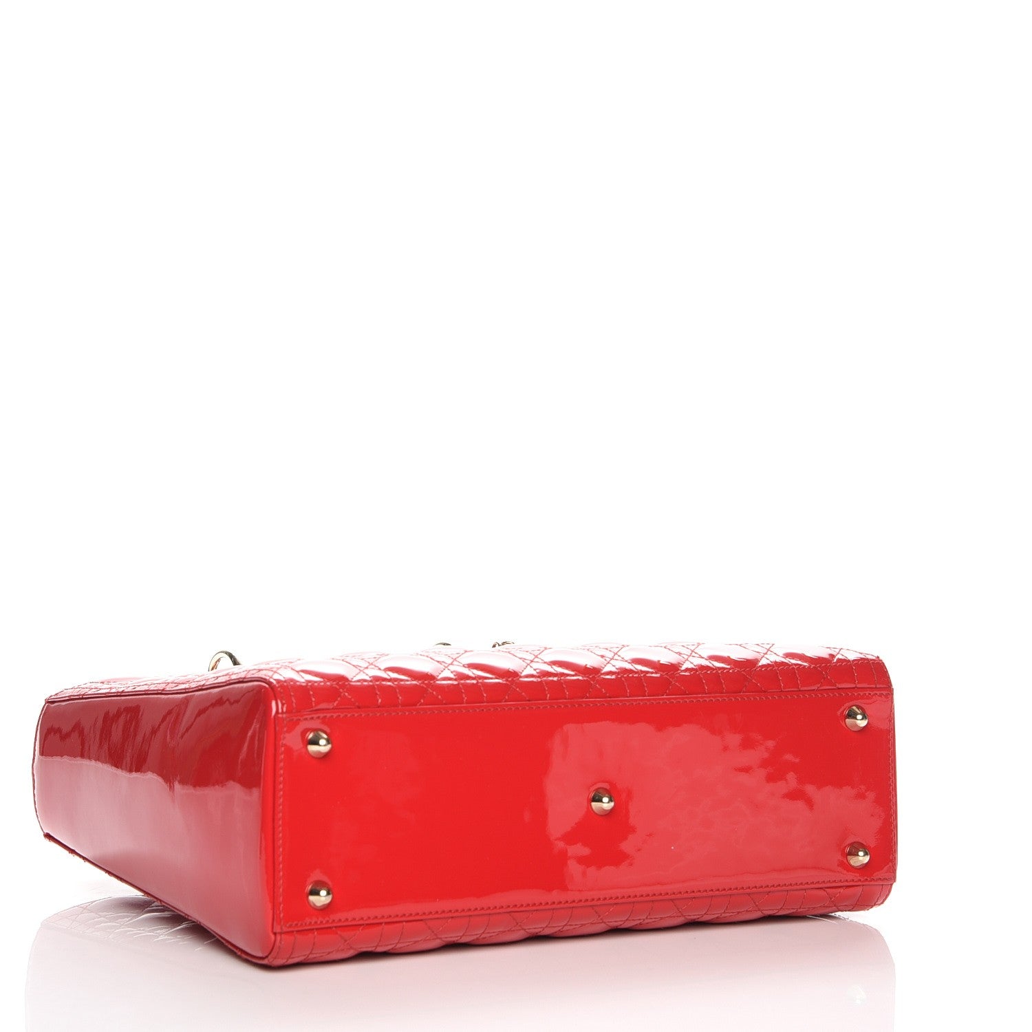 Christian Dior Patent Cannage Large Lady Dior Red 4 of 6