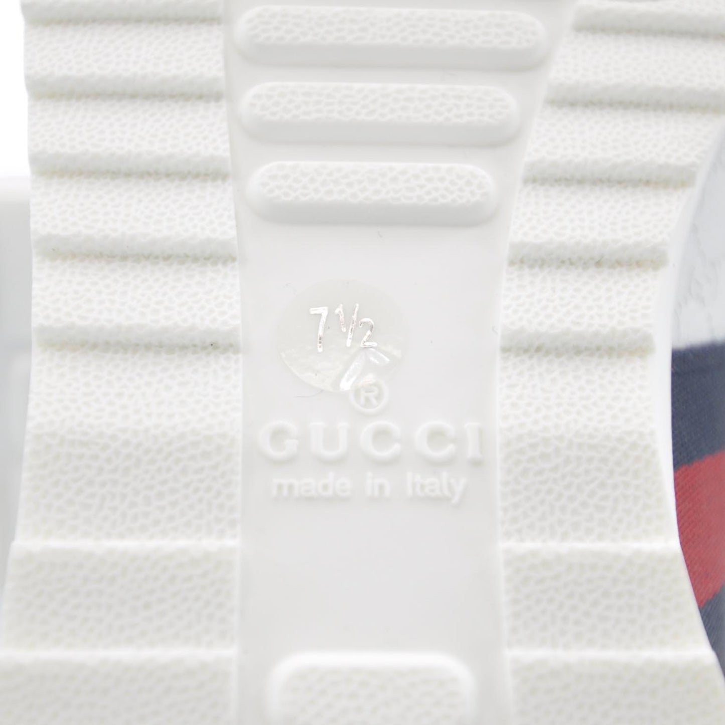Mens Guccissima Web Sneakers 7.5 White