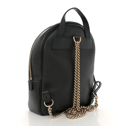 Gucci Pebbled Calfskin Soho Chain Backpack Black 2 of 12