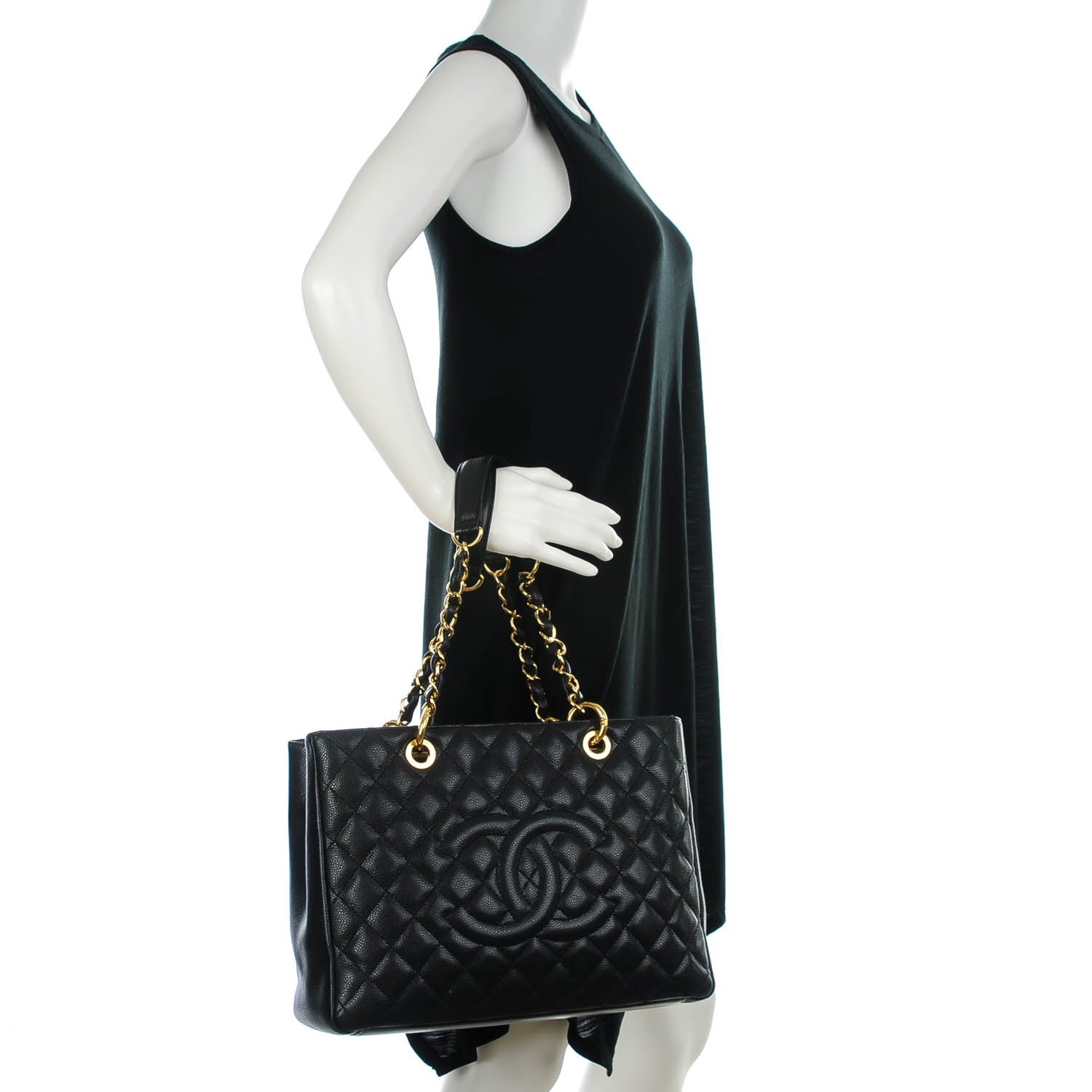 Chanel Caviar Grand Shopping Tote GST Black 2 of 7