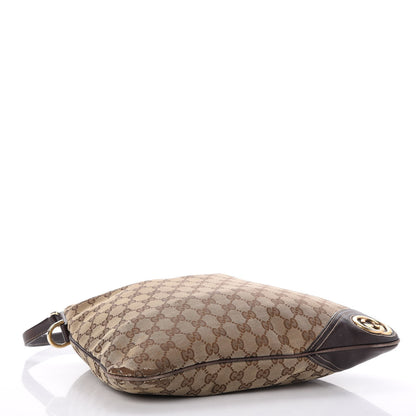 Gucci Monogram Medium New Britt Hobo Dark Brown 4 of 14