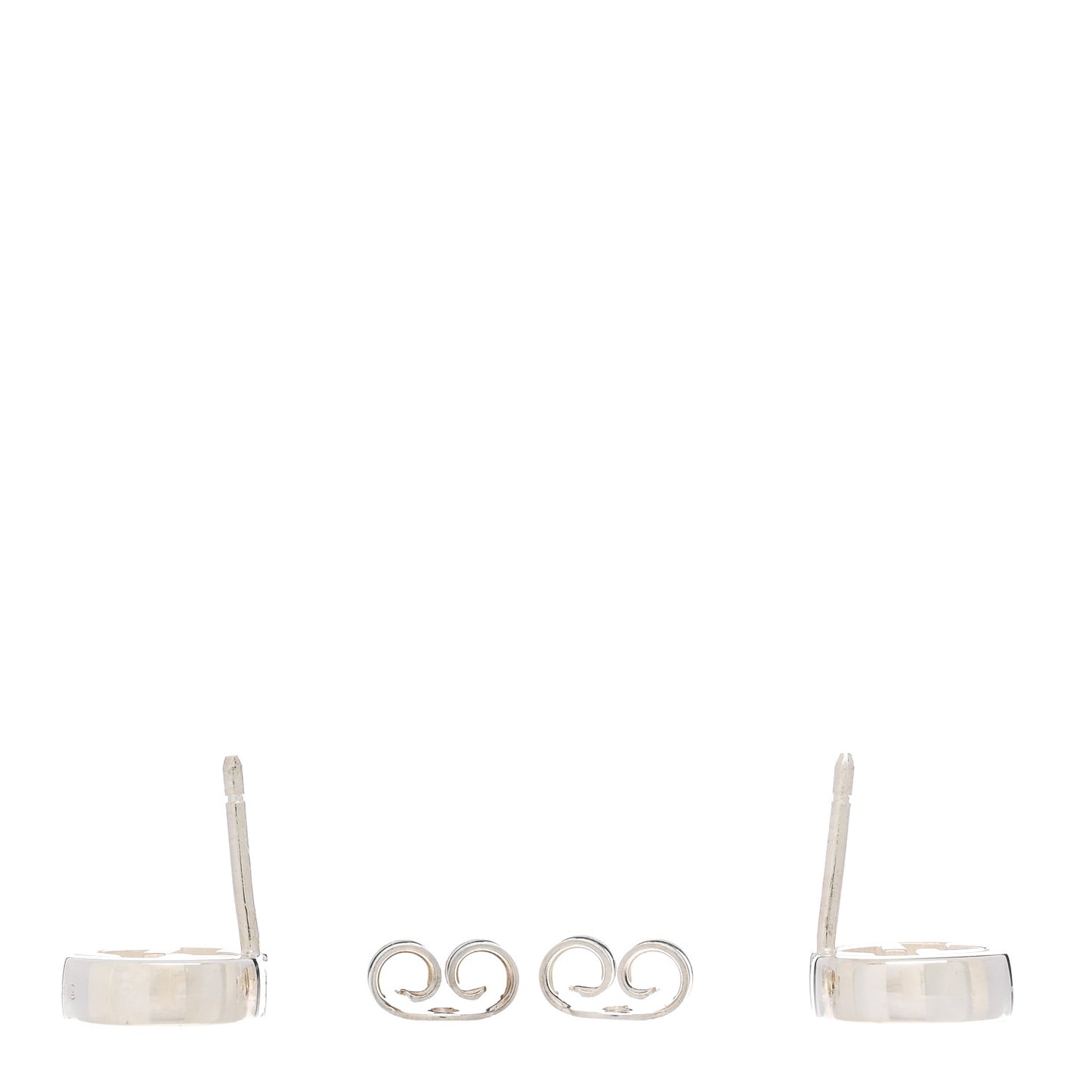 Sterling Silver Interlocking GG Stud Earrings