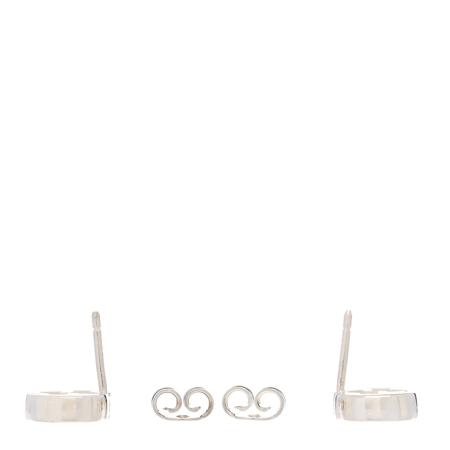 Gucci Sterling Silver Interlocking GG Stud Earrings 3 of 5