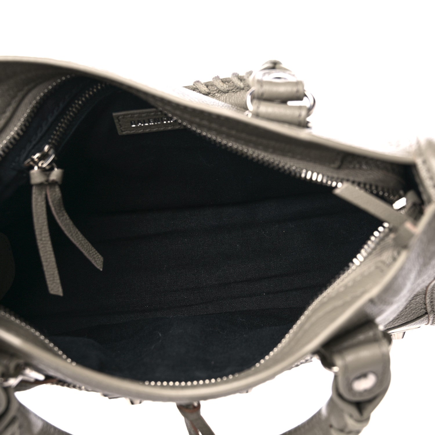 Balenciaga Chevre Silver Metallic Edge Hardware Mini City Gris Taupe 5 of 8