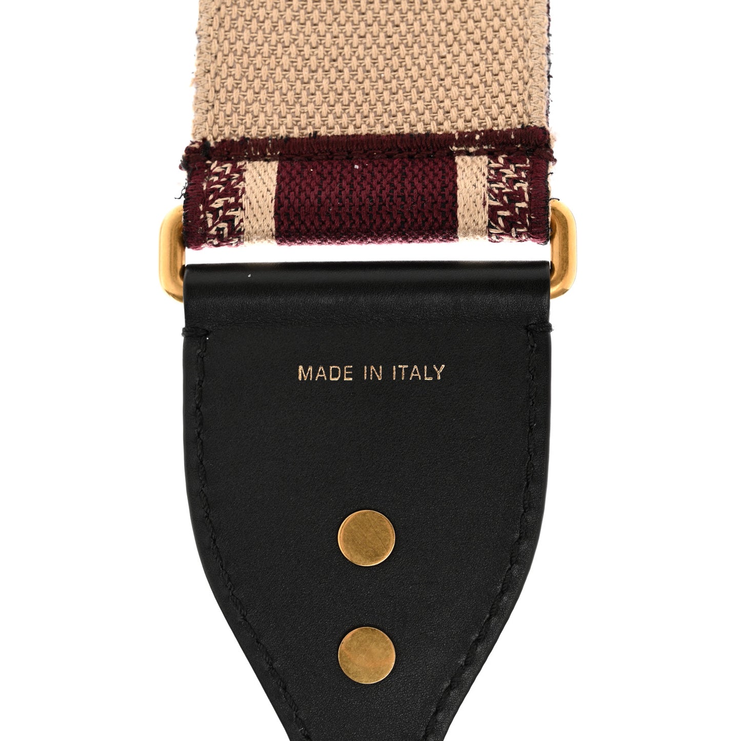 Canvas Embroidered Shoulder Strap Burgundy
