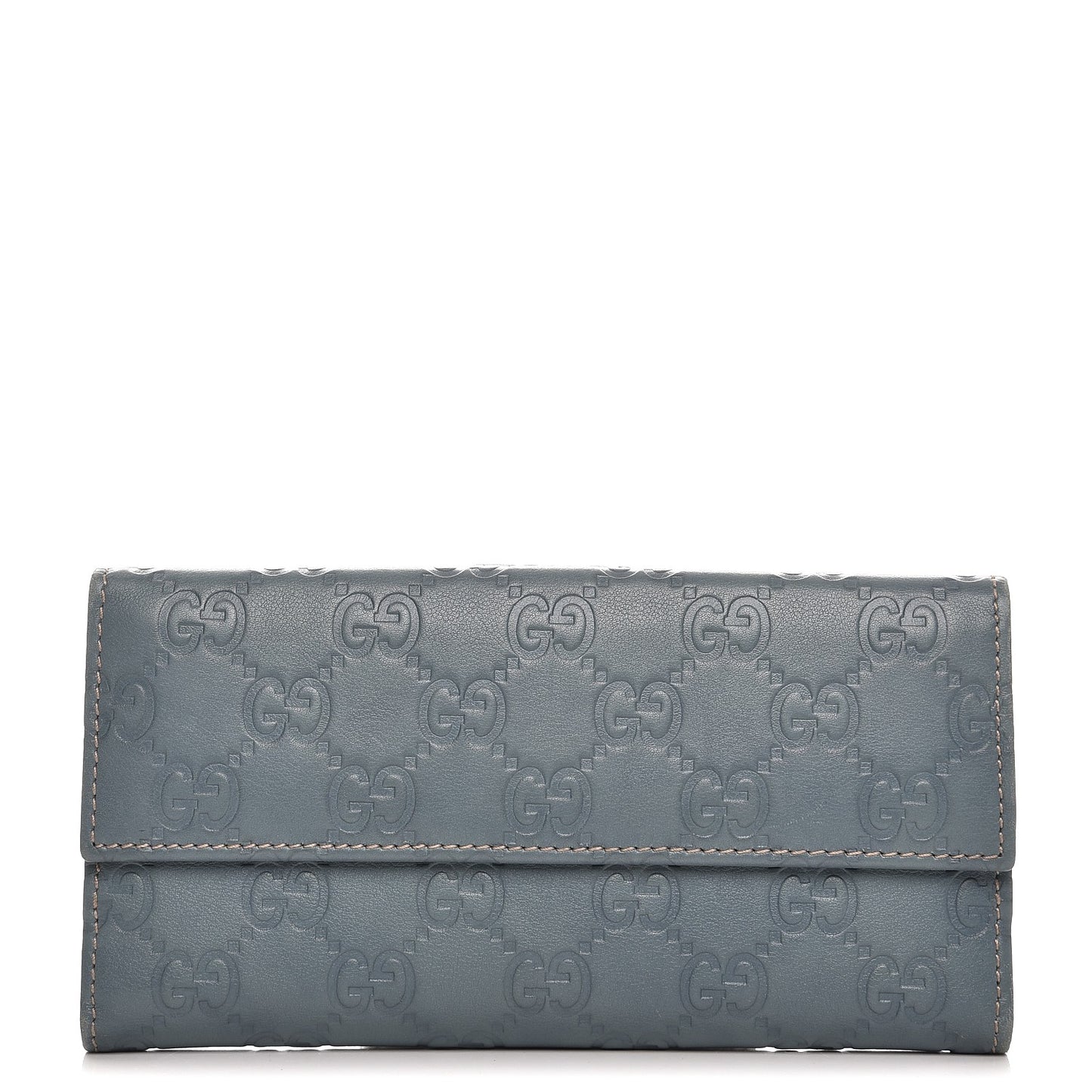 Guccissima Continental Flap Wallet Blue