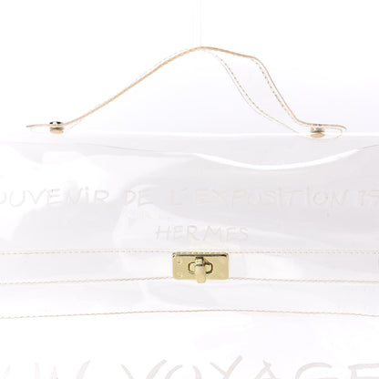 Hermes Vinyl Souvenir De L'Exposition Kelly Transparent 9 of 9