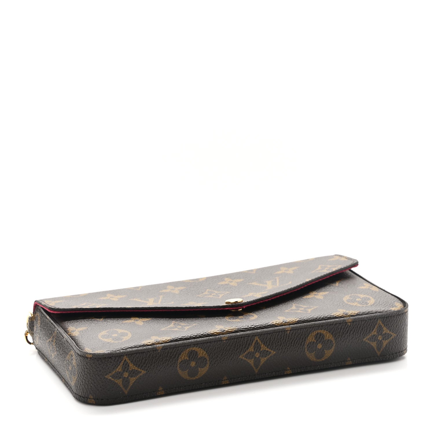 Louis Vuitton Monogram Pochette Felicie Chain Wallet Fuchsia 5 of 12