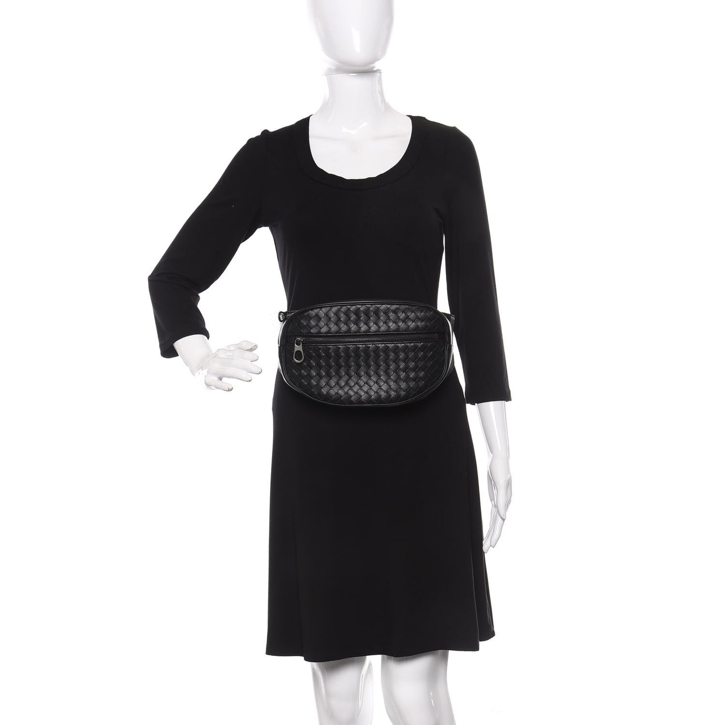 Nappa Intrecciato Belt Bag Black
