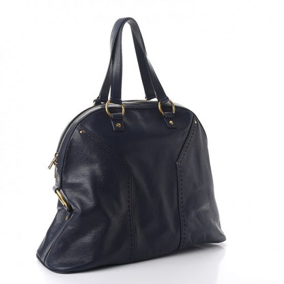 Saint Laurent Calfskin Oversized Muse Navy Blue 3 of 9