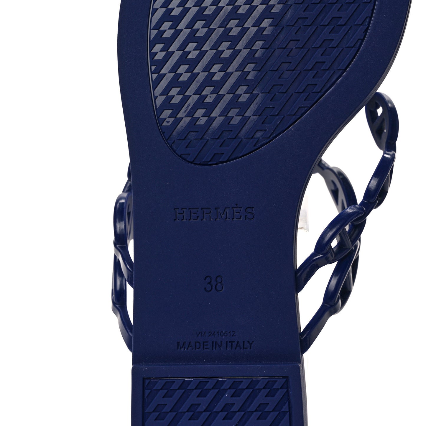 Rubber Chaine d'Ancre Island Sandals 38 Bleu Smalt