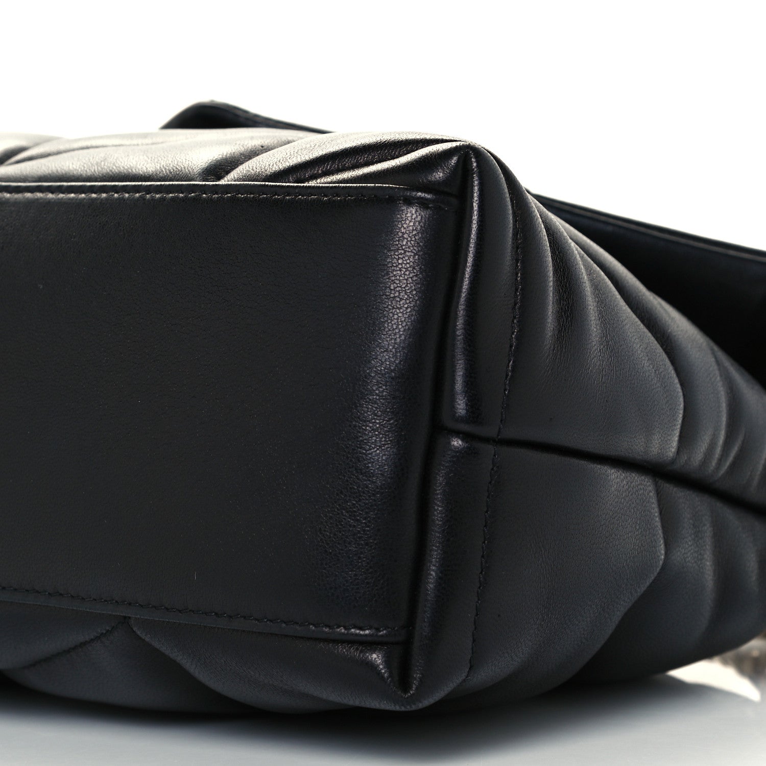 Saint Laurent Lambskin Quilted Small Loulou Puffer Monogram Chain Satchel Black 11 of 11