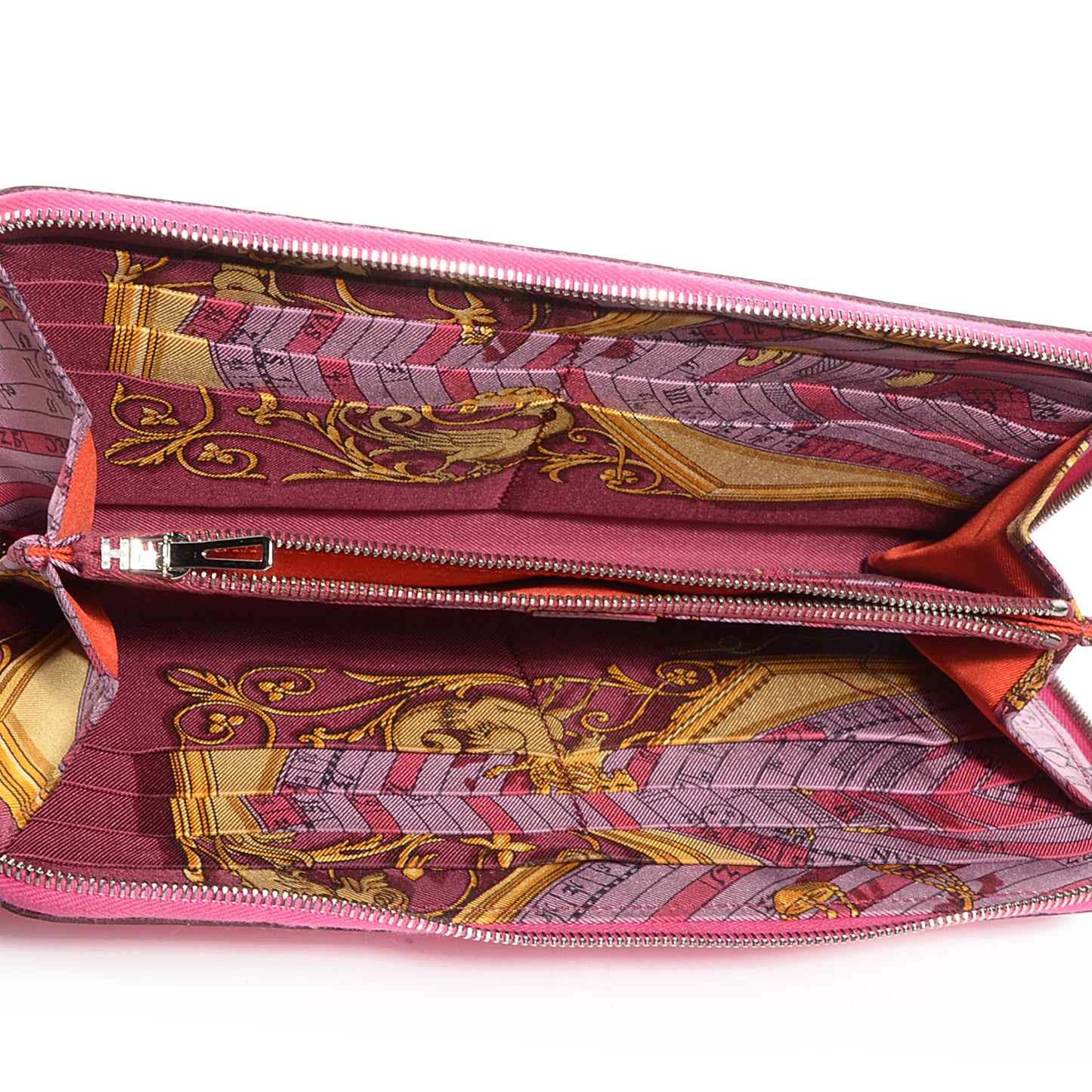 Epsom Silk'In Compact Wallet Rose Tyrien