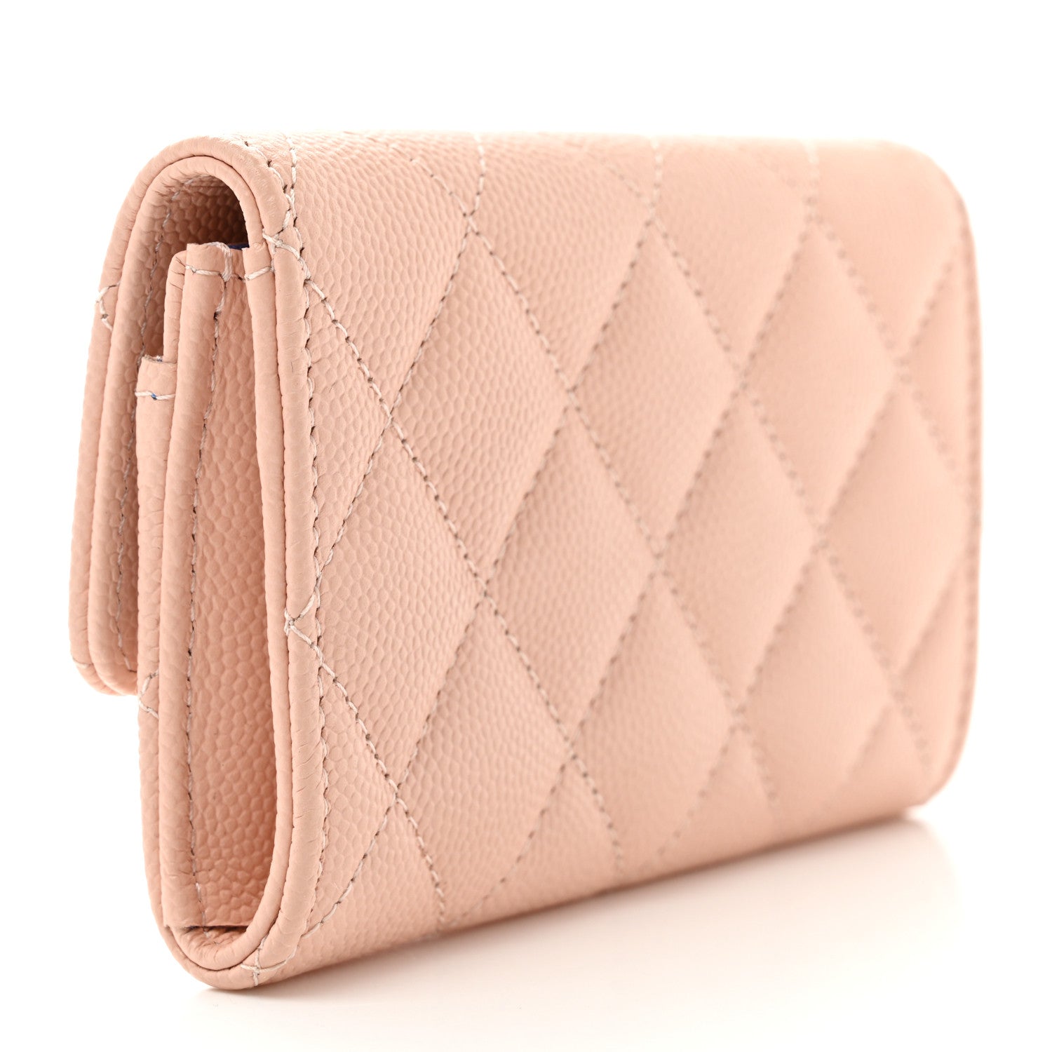 Chanel Caviar Quilted Chain CC Flap Card Holder Light Pink 2 of 9