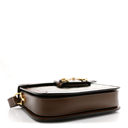 Gucci GG Supreme Monogram Horsebit 1955 Shoulder Bag Beige Brown Sugar 4 of 11
