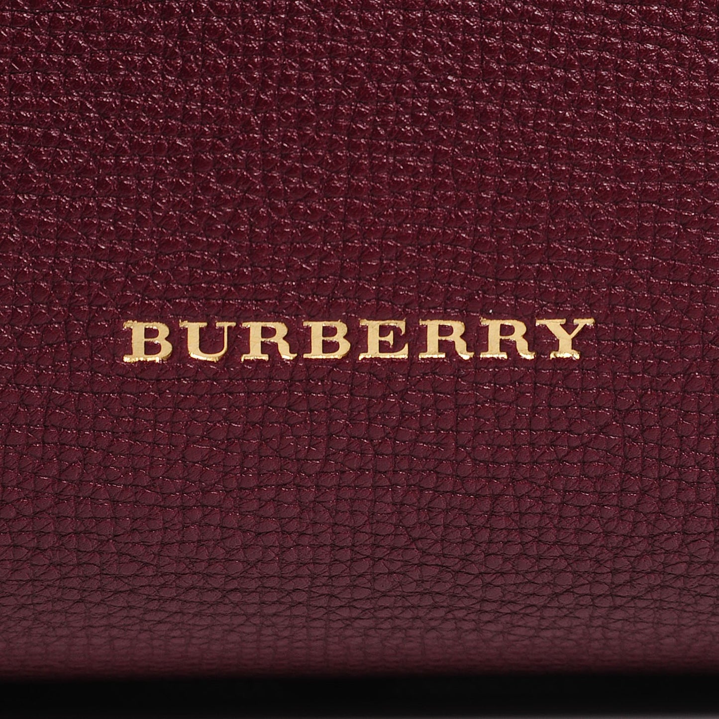 Grainy Leather House Check Medium Banner Tote Elderberry