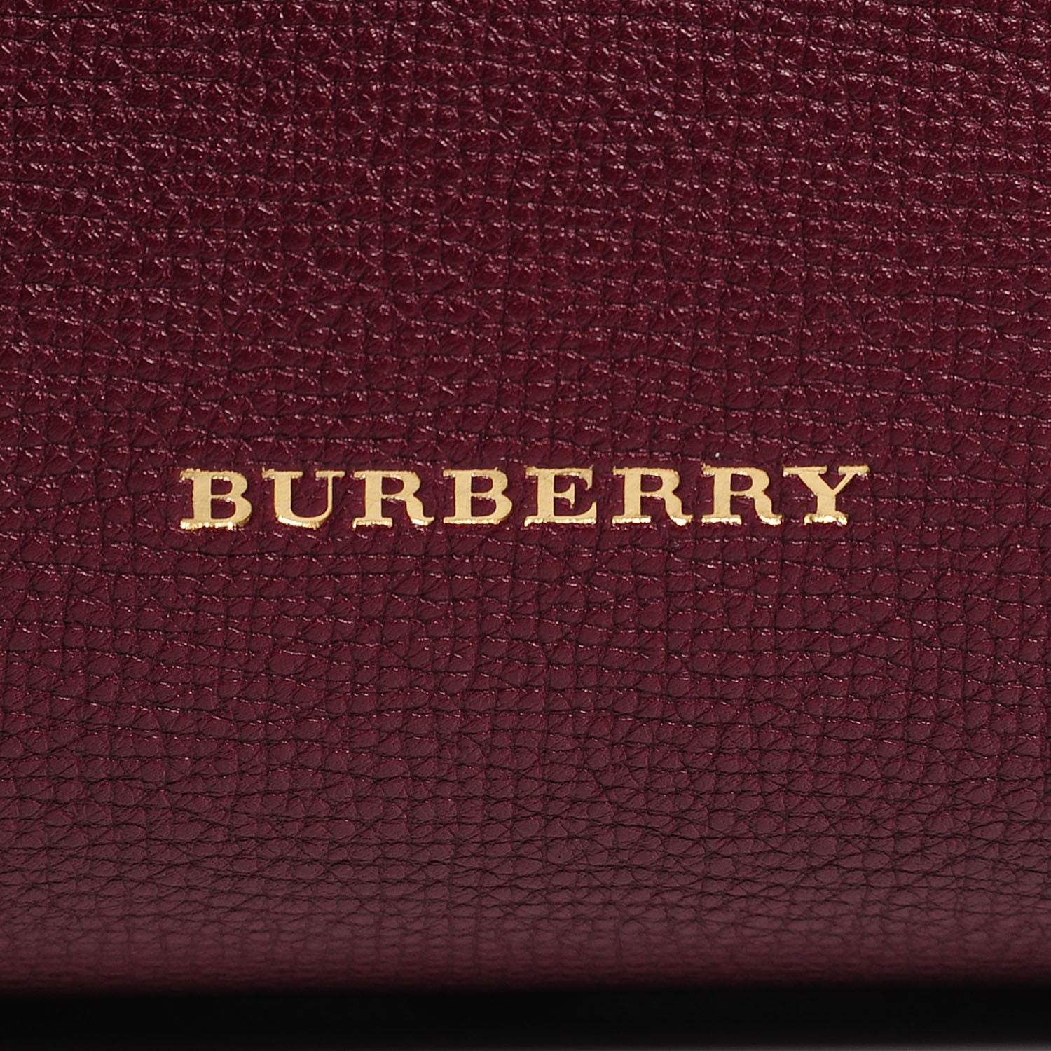 Burberry Grainy Leather House Check Medium Banner Tote Elderberry 10 of 10