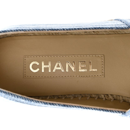 Chanel Denim CC Espadrilles 38 Blue Black 9 of 12