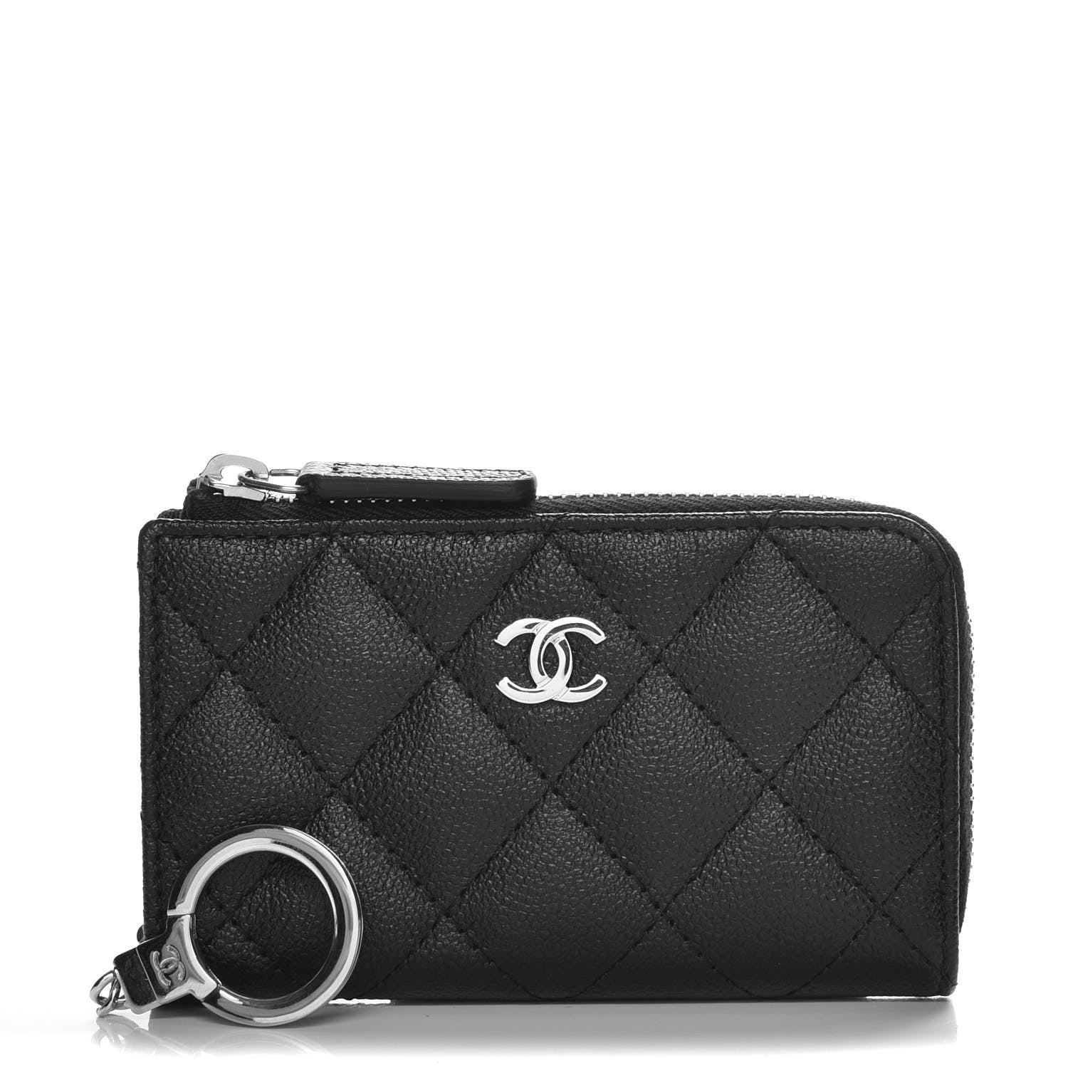 Chanel Caviar Quilted Key Holder Case Black 1 of 8