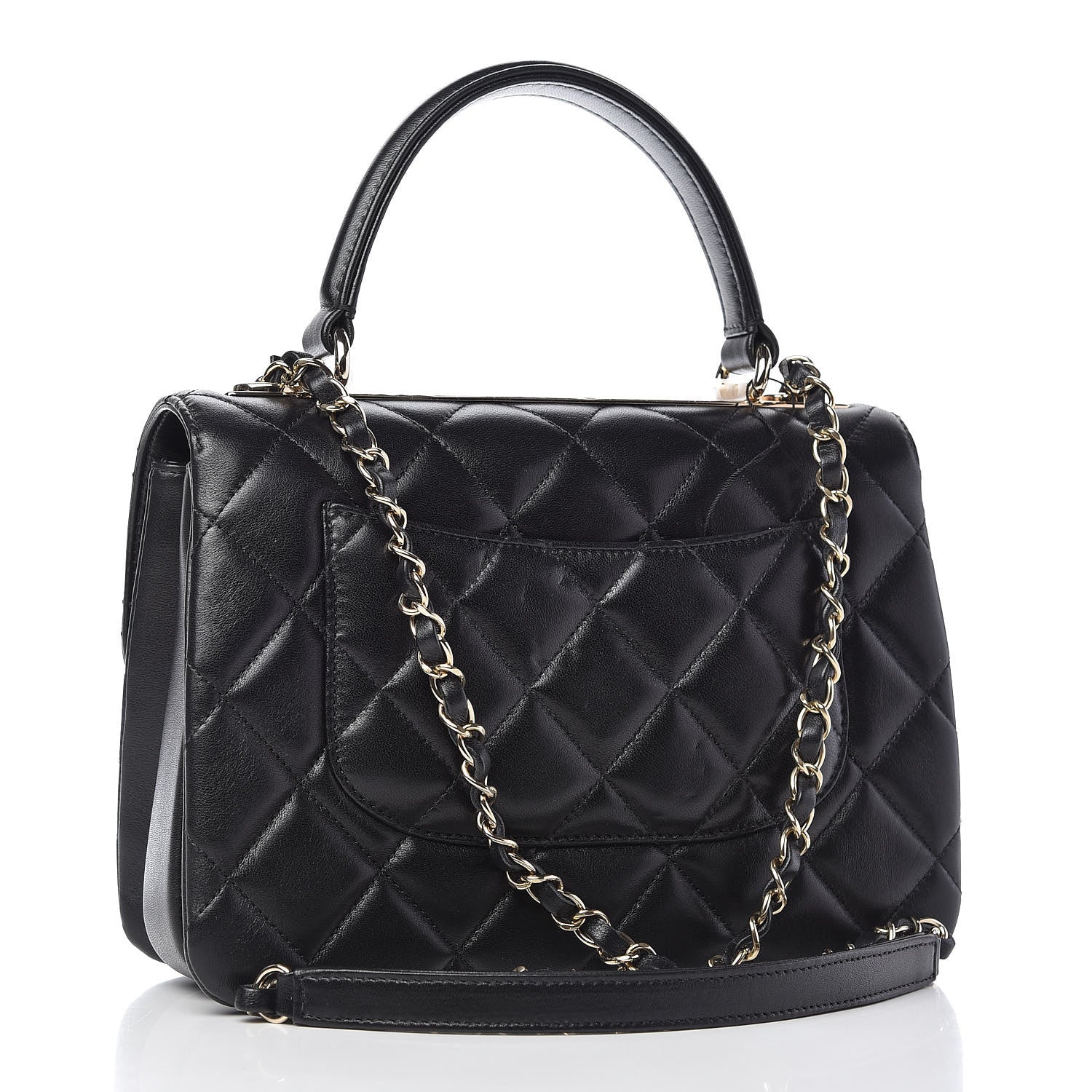 Chanel Lambskin Quilted Small Trendy CC Dual Handle Flap Bag Black 4 of 12