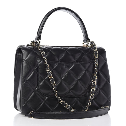 Chanel Lambskin Quilted Small Trendy CC Dual Handle Flap Bag Black 4 of 12