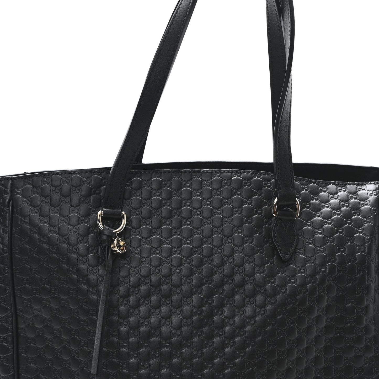 Microguccissima Bree Zippered Tote Black