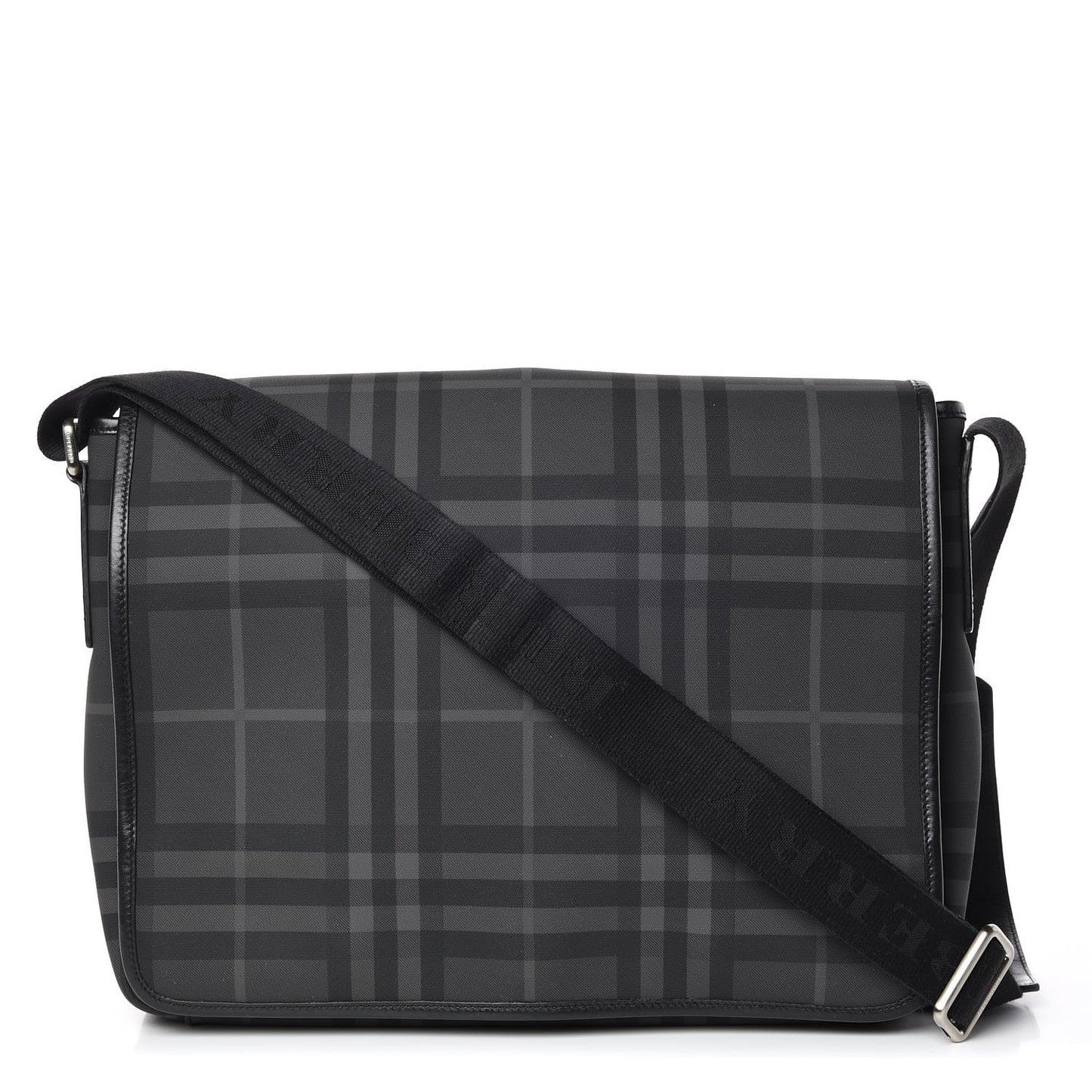 Nylon Smoked Check Messenger Bag