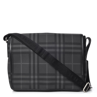 Burberry Nylon Smoked Check Messenger Bag 1 of 12