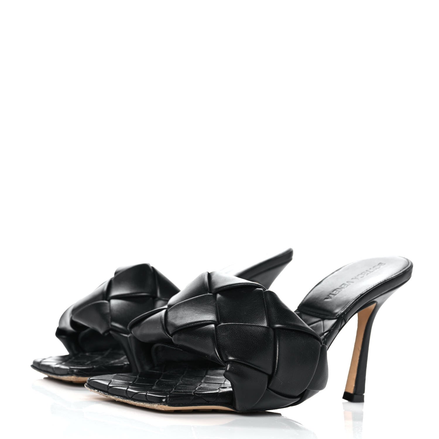 Bottega Veneta Nappa Maxi Intrecciato Lido Mule Sandals 36 Black 3 of 9
